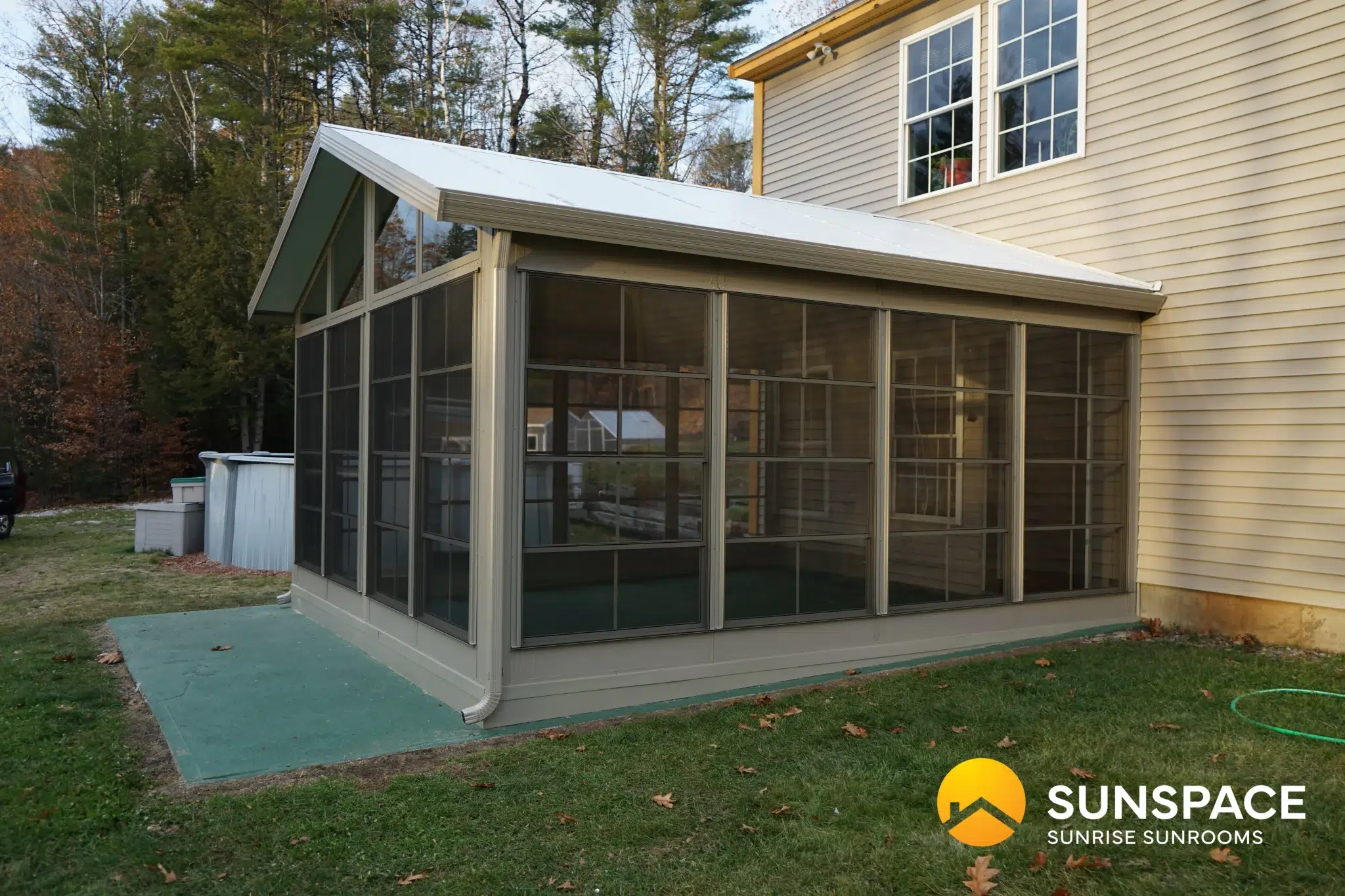 Model 200 Sunroom with Interior Wood Ceiling Upgrade in Parsonsfield, ME